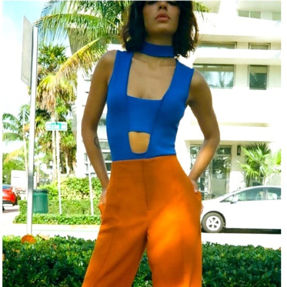 NWT: Cut out choker knit bodysuit